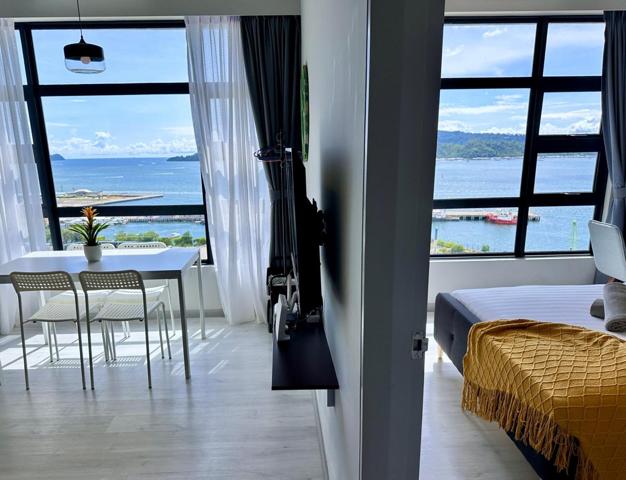 Jq1 Sea & Pool Or City View Wifi I Washing Machine For Some Units I Cuckoo Water Jesselton Quay By R2 Kota Kinabalu Kültér fotó