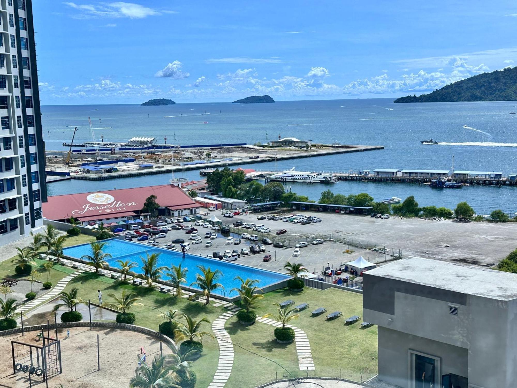 Jq1 Sea & Pool Or City View Wifi I Washing Machine For Some Units I Cuckoo Water Jesselton Quay By R2 Kota Kinabalu Kültér fotó